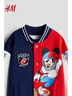 H&M【迪士尼系列】童裝男童2025秋季新款米奇印花棒球外套1169118 深藍(lán)色/米奇老鼠 140 140/68 (8-10Y) 曬單實拍圖