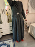 恒源祥高檔氣質(zhì)長(cháng)袖針織毛衣套裝裙女秋冬新款顯瘦遮肉兩件套長(cháng)款裙子 灰 XL 110-120斤 曬單實(shí)拍圖