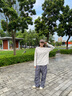 LAZY DAY TREND戶外立體裁剪撞色速干印花T恤女秋季休閑長(zhǎng)袖運(yùn)動(dòng)上衣潮 淺云灰 L 曬單實(shí)拍圖