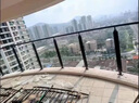 德宇道宙鋁合金不銹鋼立柱陽(yáng)臺護欄圍欄欄桿室內外家用外卡槽玻璃樓梯扶手 鋁合金內卡槽平頭立柱850高-單槽 曬單實(shí)拍圖
