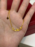 周六福18K黃金手鏈蝴蝶彩金手鏈生日禮物女C0713577 16+3cm 曬單實(shí)拍圖