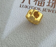 周大福 佳期小桃花吊墜黃金轉運珠(工費120)約2.15g F217845 曬單實(shí)拍圖