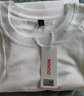 名創(chuàng  )優(yōu)品（MINISO）初秋純棉打底衫男春秋重磅圓領(lǐng)內搭上衣男女生百搭純色長(cháng)袖T恤潮 白色(m笑臉便簽胸標) M 170(30天質(zhì)量問(wèn)題全額退) 曬單實(shí)拍圖