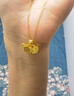 中銀億金花絲蝴蝶黃金項鏈女古法足金吊墜掛墜生日中秋節禮物送女友老婆 古法花絲蝴蝶吊墜+足金鏈-活動(dòng)款【金重約5.2g】 曬單實(shí)拍圖