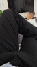 京東京造褲子男薄款冰絲休閑褲男士直筒寬松商務(wù)運動(dòng)長(cháng)褲黑色 34 曬單實(shí)拍圖