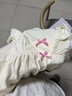 頂瓜瓜女童睡裙長(cháng)袖公主風(fēng)A類(lèi)純棉長(cháng)裙兒童睡衣家居服親子裙 米色 160 曬單實(shí)拍圖