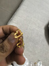 CRD克徠帝小桃心黃金耳釘愛(ài)心耳釘心形線(xiàn)條足金999實(shí)心節日禮物 1.5g 曬單實(shí)拍圖