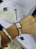 花花公子（PLAYBOY）品牌手表時(shí)尚潮流經(jīng)典小綠表方形陶瓷防水女表輕薄簡(jiǎn)約腕表女 花花公子-2050-間陶瓷帶玫殼白面 曬單實(shí)拍圖