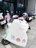 備美電動(dòng)車(chē)擋風(fēng)被冬季加絨加厚全包斗篷式電瓶摩托車(chē)防風(fēng)防水2025新款 珍珠白開(kāi)心布布【防風(fēng)圍脖護肩＋側翼加寬+5層加厚】 曬單實(shí)拍圖