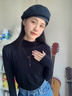 Jay山茶花毛衣鏈女掛件衣服配飾長(cháng)款項鏈吊墜掛繩掛飾送女友生日禮物 【品牌禮盒】黑色 曬單實(shí)拍圖