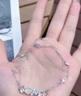 中國黃金（CHINA GOLD）雙魚(yú)蓮花錦鯉平安鎖項鏈女款足銀新老婆生日禮物中秋節禮物送女友 【福氣滿(mǎn)滿(mǎn)】足銀平安鎖項鏈-粉色 曬單實(shí)拍圖