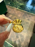 周生生錦鯉鯉魚(yú)福字錢(qián)袋黃金吊墜 生生有禮男女款足金掛墜 73537P計價(jià) 4.2克(含工費100元) 曬單實(shí)拍圖