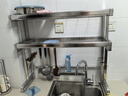帥仕（shuaishi）水槽置物架廚房用具置物架碗架瀝水架304不銹鋼水池收納架瀝水籃 【加厚304】雙層86長(cháng)全套 曬單實(shí)拍圖