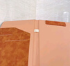 法拉蒙（faramon）A4文件夾多功能資料夾皮質(zhì)商務(wù)經(jīng)理夾銷(xiāo)售夾墊板合同簽約本寫(xiě)字板夾談單本 橙色 曬單實(shí)拍圖