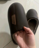 樂(lè )拖輕奢 拖鞋男秋冬季保暖居家室內PU防水厚底防滑情侶棉拖鞋男 曬單實(shí)拍圖