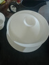 容山堂白瓷薄胎三才蓋碗茶碗公道杯泡茶杯陶瓷羊脂玉蓋碗泡茶壺茶具套裝 白瓷薄胎若紙蓋碗-大號 曬單實(shí)拍圖