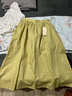 無印良品（MUJI）女式 漢麻棉輕便長裙 長半身裙女裙子 25年夏季女裝 BE1VBC5S 黃色 M （160/66A） 曬單實拍圖