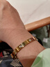 輕奢高級感情侶手鐲鈦鋼開(kāi)口小眾設計高級感氣質(zhì)網(wǎng)紅爆款ins潮女 金色 全鉆橢圓手鐲 曬單實(shí)拍圖