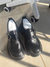 百麗（Belle）張凌赫推薦黑巧樂(lè )福鞋女2025秋新商場(chǎng)款牛皮厚底jk鞋E1Z1DCM5預售 黑色 36 曬單實(shí)拍圖