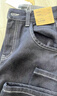 森馬（Semir）牛仔褲女抓毛闊腿褲港風(fēng)冬季2025顯腿長拖地褲ins潮109725124002 曬單實拍圖