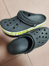 卡駱馳（CROCS）洞洞鞋貝雅卡駱班輕便耐磨一腳蹬休閑鞋|205089 石板灰/青檸綠-0GX 41 /42(260mm) 曬單實(shí)拍圖