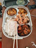蘇泊爾（SUPOR）大容量不銹鋼學(xué)生成人上班族便當泡面飯餐盤(pán)盒兒童中小學(xué)生餐盤(pán)  曬單實(shí)拍圖
