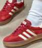 adidas「T頭鞋」VL COURT復古休閑板鞋德訓鞋男女阿迪達斯輕運動(dòng) 淺猩紅/暖香草色/黃色   37 曬單實(shí)拍圖