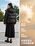 森馬（Semir）羽絨服女90絨子短款輕暖三防可愛(ài)花苞帽2025冬新款立體防風(fēng)外套 【正肩顯瘦廓形】黑色90001 S 曬單實(shí)拍圖