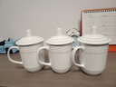 陶相惠茶杯辦公陶瓷杯會(huì )議杯帶蓋10只裝商務(wù)會(huì )議開(kāi)會(huì )杯子水杯套裝350ml 曬單實(shí)拍圖