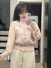棉致韓系溫柔風(fēng)針織拼接棉服女冬季新款小個(gè)子立領(lǐng)棉衣外套羽棉襖絨服 鳳509粉色【高品質(zhì)】 M 105-120斤 曬單實(shí)拍圖
