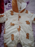 babylove嬰兒連體衣冬季寶寶棉服加厚夾棉哈衣連帽外出服保暖衣服 淘氣WooWoo 66cm 曬單實(shí)拍圖