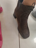 接吻貓KISSCAT舒適女鞋冬季莫卡辛時(shí)尚通勤圓頭側拉鏈時(shí)裝靴 雅丹棕 （加絨） 37 曬單實(shí)拍圖