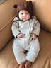 G.DUCKKIDS寶寶毛衣春秋季可愛(ài)針織連體衣嬰兒衣服春秋洋氣哈衣嬰幼兒春裝新 羊駝連體衣 73cm 曬單實(shí)拍圖