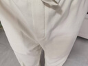 卡賓【華夫格面料】薄款撞色寬松運動(dòng)直筒休閑褲男 駝色25 曬單實(shí)拍圖