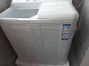 海爾（Haier）半自動(dòng)洗衣機雙桶雙缸10公斤家用小型大容量雙電機強勁動(dòng)力省水電洗脫分離波輪以舊換新老式洗衣機 10公斤678S|強勁颶風(fēng)水流+溢水漂洗+移動(dòng)腳輪 曬單實(shí)拍圖