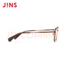 睛姿（JINS）含鏡片復古鈦框眼睛顯大近視眼鏡升級雙非鏡片效果更佳UTF25S304 85深棕色 1.60(較薄) 曬單實(shí)拍圖