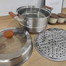 拜格304不銹鋼蒸鍋雙層蒸籠鍋大容量家用蒸煮燉湯鍋燃氣灶電磁爐專(zhuān)用 【升級加厚304不銹鋼】蒸鍋 2層 28cm 曬單實(shí)拍圖