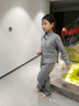 G.DUCKKIDS小黃鴨女童套裝加絨加厚兒童運動服秋冬保暖中大童衣服女孩春秋裝 花灰【加絨款】 140 尺碼9~10歲【130-140cm】 曬單實拍圖