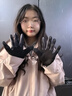 361°手套男女秋冬季保暖防寒加絨加厚戶(hù)外騎行運動(dòng)防滑觸屏棉手套 女款-深灰【加厚加絨 觸屏防風(fēng)】 均碼 曬單實(shí)拍圖