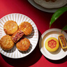 名品集合廣式風(fēng)味雙層提手肉月餅禮盒8餅8味565g金九金腿嘉華云腿五芳齋 曬單實(shí)拍圖