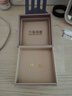 六福珠寶 足金鏤空愛(ài)心黃金耳釘耳飾女 計價(jià)G01G0026DS 約0.83克 曬單實(shí)拍圖