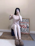 杉杉【羊絨蠶絲德絨發(fā)熱】保暖內衣女士25年新品加絨套裝抑菌秋衣秋褲 曬單實(shí)拍圖