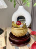 聚寶盆純黃銅聚寶盆風(fēng)水擺件鎮辦公室開(kāi)業(yè)招八方來(lái)財大號聚財盆 8cm 黃銅錢(qián)幣聚寶盆(送底座) 曬單實(shí)拍圖