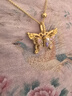周大生黃金項(xiàng)鏈吊墜足金莫奈琺瑯閃光蝴蝶掛墜生日禮物送女友 常規(guī)版 曬單實(shí)拍圖