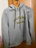 字母刺繡字母連帽衛衣女秋冬加絨加厚寬松韓系設計感潮流上衣外套 灰色 M (1) 【80-120斤】 曬單實(shí)拍圖