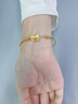 中國黃金（CHINA GOLD）黃金手鐲女足金在逃公主蝴蝶結鐲子生日情人節禮物送女友老婆 足金手鐲金重約5.4g 曬單實(shí)拍圖