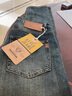 謙集（QIANJI）男士牛仔褲2024年秋冬季新款錐形潮流小腳褲重工刺繡修身彈力長(cháng)褲 藍色 【DZ9368】 30 適合體重120-130斤穿 曬單實(shí)拍圖