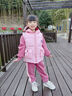 G.DUCKKIDS女童庫洛米加絨套裝兒童洋氣韓版衛衣秋冬裝女寶寶加厚馬甲三件套 粉色三件套 120 cm 曬單實(shí)拍圖