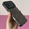 俏皮畫適用iPhone17ProMax手機(jī)殼新款磨砂皮質(zhì)全包防摔蘋果17Air保護(hù)套輕奢時(shí)尚簡(jiǎn)約素皮蘋果17pro保護(hù)殼 【深灰色純色翻毛皮】 iphone 17 Pro Max 曬單實(shí)拍圖