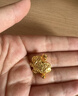 周大生黃金吊墜金鎖平安鎖錦鯉福字鎖鈴鐺吊墜成人項鏈情人節禮多退少補 約6.93g（不含項鏈） 曬單實(shí)拍圖